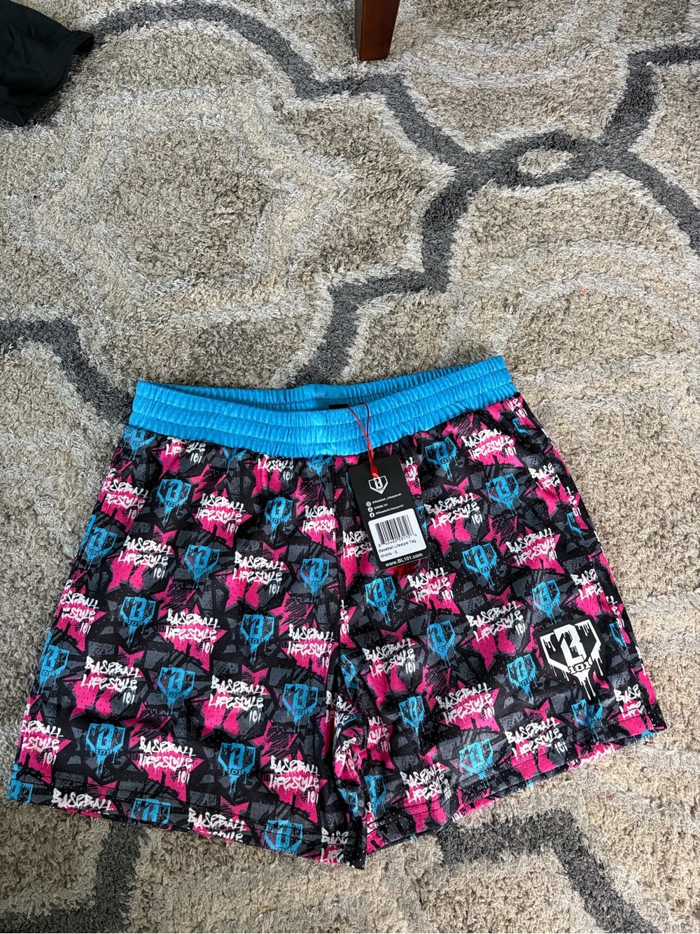 Baseball Lifestyle 101 Tag Shorts Adult S NWT